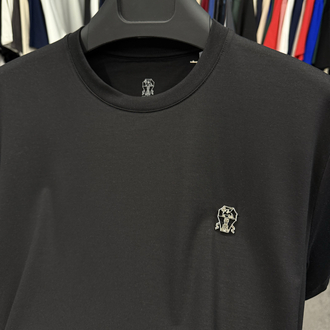 İthal Brunello Cucınelli T-shirt Kırışmayan Kumaş (9419-Siyah)