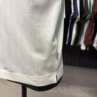 İthal Hermes T-shirt Kırışmayan Kumaş (15054-Beyaz)