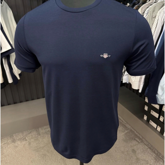 Modal Kırışmayan Kumaş T-shirt  (15048-Lacivert)