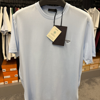 İthal Prada T-shirt Kırışmayan Kumaş (9460-Mavi)