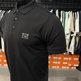 İthal Dolce Gabbana Polo Yaka  Kırışmayan Kumaş (10081-Siyah)