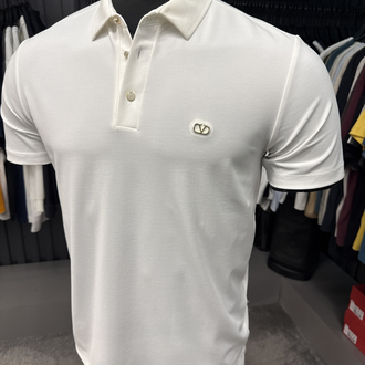 İthal Valentino Polo Yaka  Kırışmayan Kumaş (10067-Beyaz)