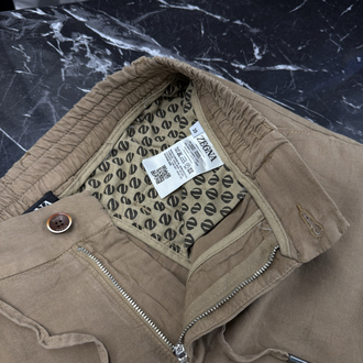 İthal Zegna  Ham Keten Şort (6141-Vizon)