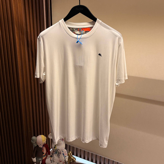 İthal Etro T-shirt Kırışmayan Kumaş (9438-Beyaz)
