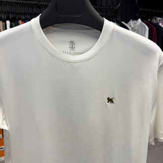 İthal Brunello Cucınelli T-shirt Kırışmayan Kumaş (9427-Beyaz)