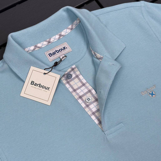  Barbour Polo Yaka (10076-Buz mavisi)