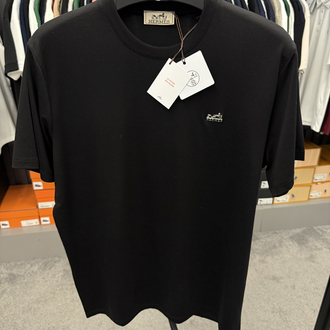 İthal Hermes T-shirt Kırışmayan Kumaş (9420-Siyah)