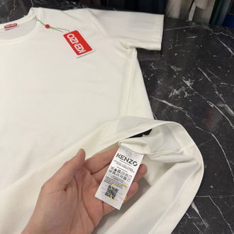 İthal Kenzo T-shirt Kırışmayan Kumaş (9446-Beyaz)