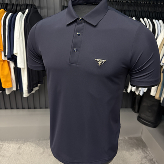 İthal Prada Polo Yaka Kırışmayan Kumaş (10072-Lacivert)