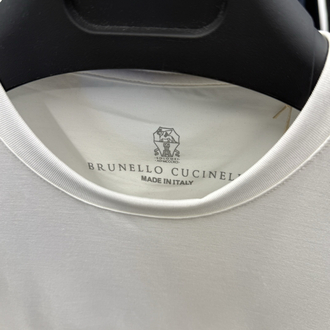 İthal Brunello Cucınelli T-shirt Kırışmayan Kumaş (9450-Beyaz)