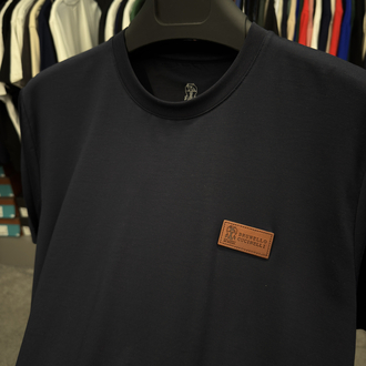 İthal Brunello Cucınelli T-shirt Kırışmayan Kumaş (9450-Lacivert)