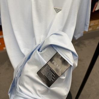 İthal Prada T-shirt Kırışmayan Kumaş (9460-Mavi)