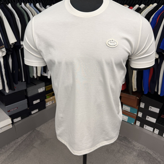 İthal Prada T-shirt Kırışmayan Kumaş (9430-Beyaz)