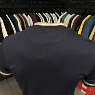 İthal Brunello Cucınelli T-shirt Kırışmayan Kumaş (39212-Koyu Lacivert)