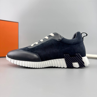 Hermes Lacivert Deri Sneakers (İTHAL ÜRÜN)