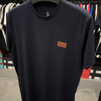 İthal Brunello Cucınelli T-shirt Kırışmayan Kumaş (9450-Lacivert)