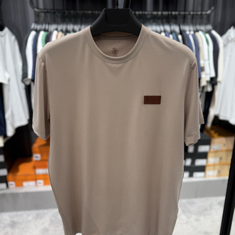 İthal Brunello Cucınelli T-shirt Kırışmayan Kumaş (9450-Vizon)