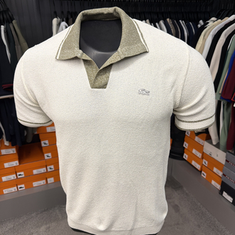 Keten Polo Yaka Triko (Ekru-33055) 