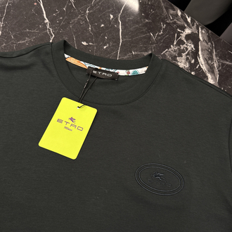 İthal Etro T-shirt Kırışmayan Kumaş (290001-Haki)