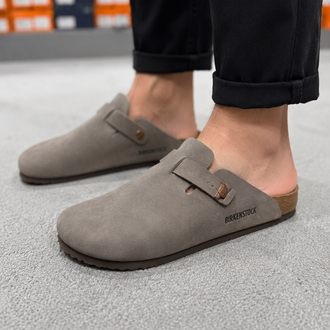 Birkenstock Yeni Sezon Boston Süet Terlik (Vizon)