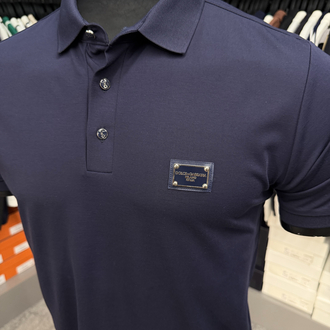 İthal Dolce Gabbana Polo Yaka Kırışmayan Kumaş (10081-Lacivert)