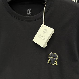 İthal Brunello Cucinelli T-shirt Kırışmayan Kumaş (9462-Beyaz)
