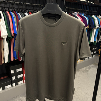 İthal Prada T-shirt Kırışmayan Kumaş (9460-Haki)