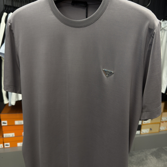 İthal Prada T-shirt Kırışmayan Kumaş (9460-Gri)