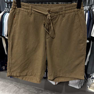 İthal Zegna  Ham Keten Şort (6141-Vizon)