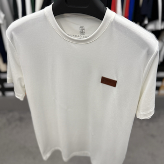İthal Brunello Cucınelli T-shirt Kırışmayan Kumaş (9450-Beyaz)