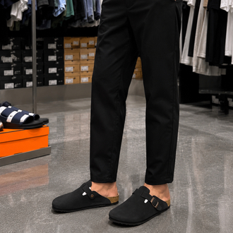 Birkenstock Yeni Sezon Boston Süet Terlik (Siyah)