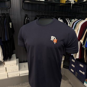 İthal Hermes T-shirt Kırışmayan Kumaş (9449-Lacivert)