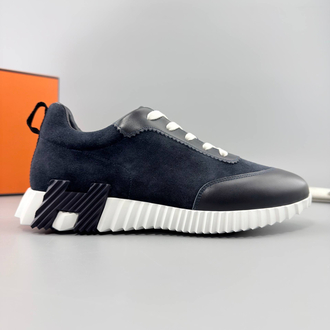 Hermes Lacivert Deri Sneakers (İTHAL ÜRÜN)