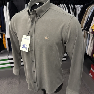 Burberry Yıkamalı Modal Kırışmayan Kumaş Gömlek (3914-Haki)