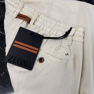 İthal Zegna Ham Keten Şort (6141-Ekru)