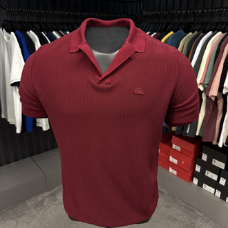 Örme V Triko Polo Yaka (Bordo-33036)