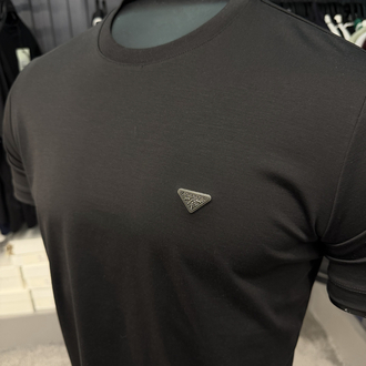 İthal Prada T-shirt Kırışmayan Kumaş (9434-Siyah)