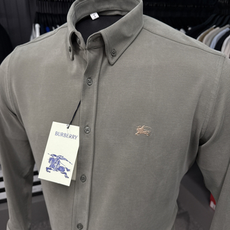 Burberry Yıkamalı Modal Kırışmayan Kumaş Gömlek (3914-Haki)