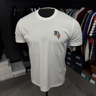 İthal Hermes T-shirt Kırışmayan Kumaş (9449-Beyaz)