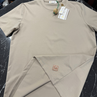İthal Lora Piana T-shirt Kırışmayan Kumaş (9444-Bej)