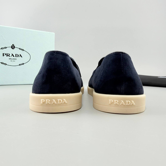 Prada Lacivert Süet Loafer (İTHAL ÜRÜN)