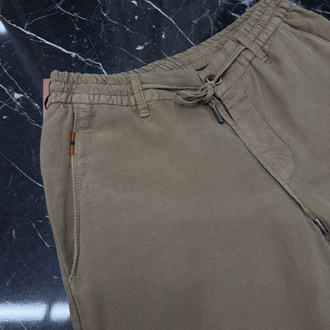 İthal Zegna  Ham Keten Şort (6141-Vizon)