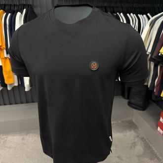İthal Hermes T-shirt Kırışmayan Kumaş (15054-Kahverengi)