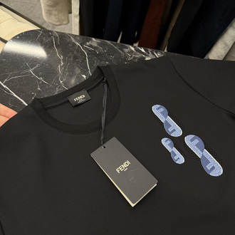İthal Fendi T-shirt Kırışmayan Kumaş (9447-Siyah)