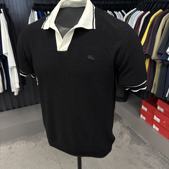 Keten Polo Yaka Triko (Siyah-33055)