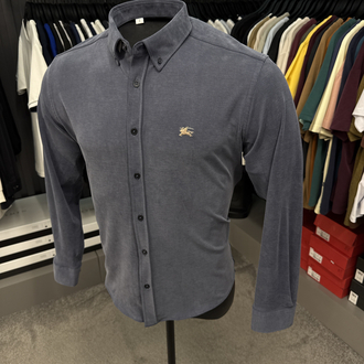 Burberry Yıkamalı Modal Kırışmayan Kumaş Gömlek (3914-Lacivert)
