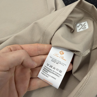 İthal Lora Piana T-shirt Kırışmayan Kumaş (9444-Bej)