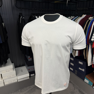 İthal Lora Piana T-shirt Kırışmayan Kumaş (9444-Beyaz)