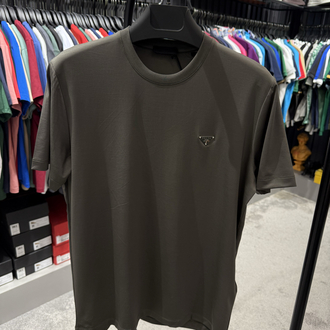 İthal Prada T-shirt Kırışmayan Kumaş (9460-Haki)