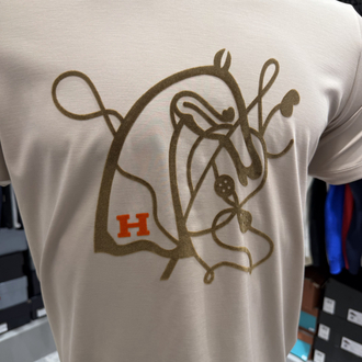 İthal Hermes T-shirt Kırışmayan Kumaş (9448-Bej)